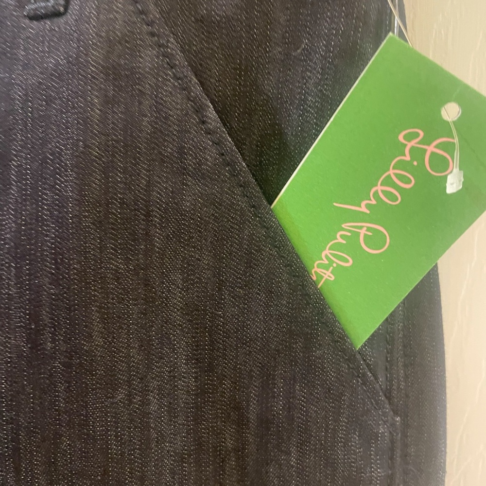 NWT LILLY PULITZER Nadine indigo twill denim skirt size 8